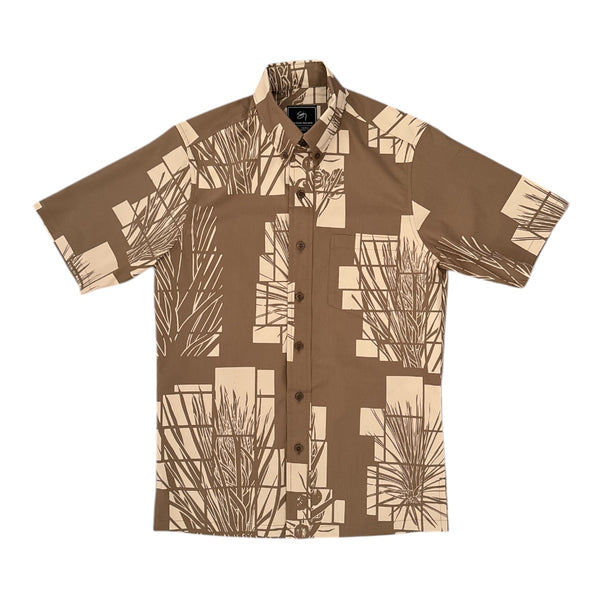 Kupaianaha Button Up Aloha Shirt- Bison – Sig Zane Designs