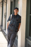 Kamakalaukoa Yuen Pullover Aloha Shirt- Black