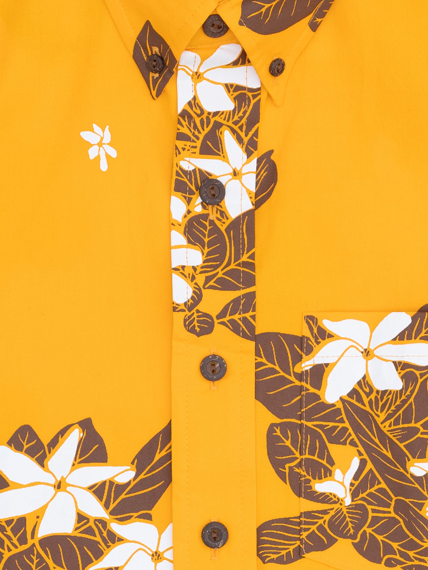 Tetiareteauhou Button Up Aloha Shirt- Papaya