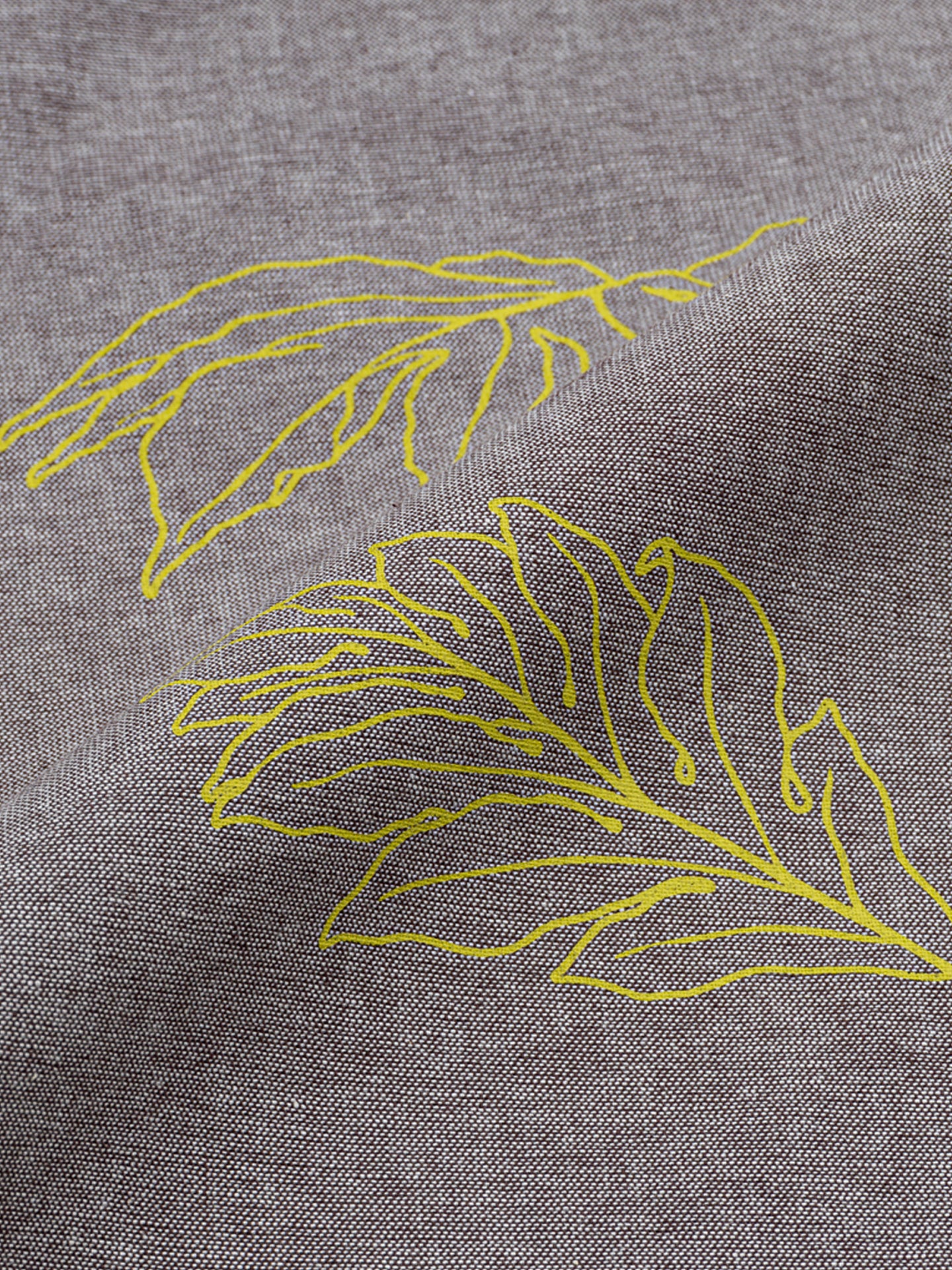 ʻUlukau ʻOpuʻu Shell Top- Brown Chambray