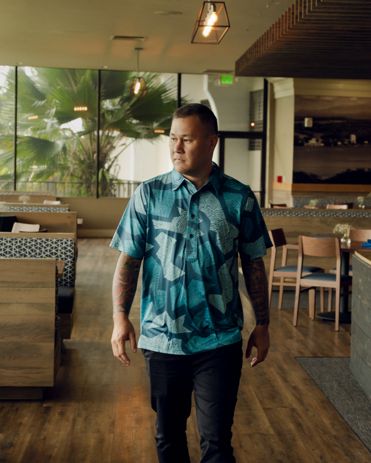 Uku Akoakoa - Yuen Pullover- Windsor/Seascape/Breakers