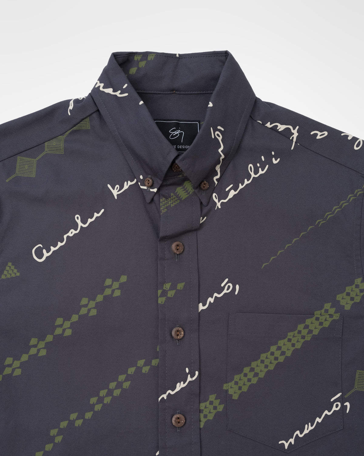 Aiwa Ka Mano- Longsleeve Shirt Charcoal/Avocado/Limestone