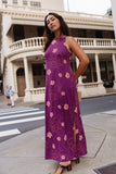 Sig Zane x Fighting Eel Kiele Dress Ginger- Plum