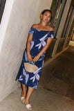 Sig Zane x Fighting Eel Bird of Paradise  Dress Anya- Navy