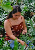 Pua ʻĀhihi Hālaʻi Blouse- Brick