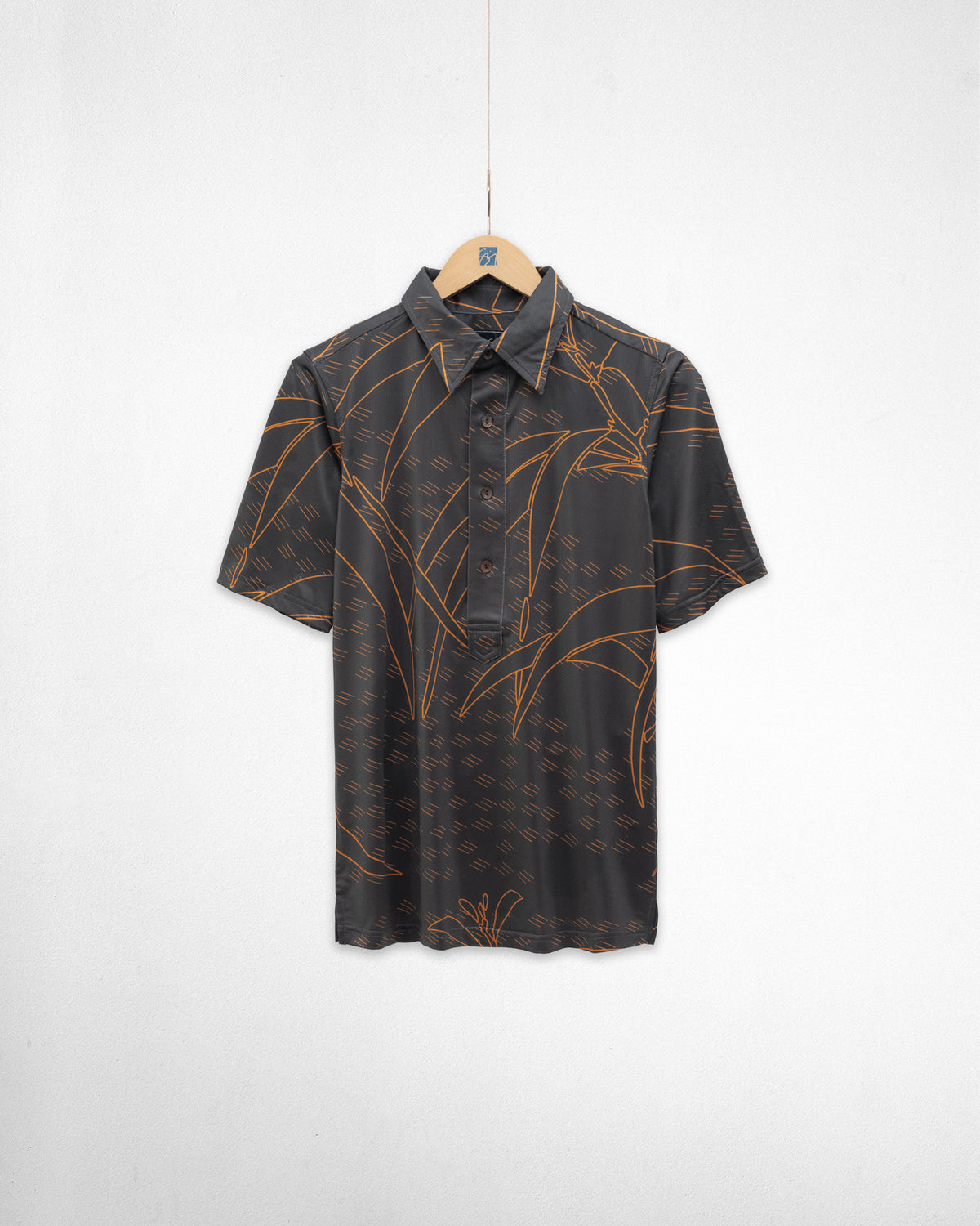 E Ola Koa- Yuen Pullover- Charcoal/Orange