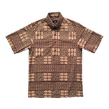 ʻAʻaliʻi Kū Makani Pullover Aloha Shirt- Cappuccino