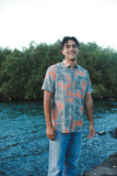 Uku ʻAkoʻakoʻa Holopali Aloha Shirt- Overcast