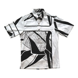 Heliconia Pullover Aloha Shirt- White