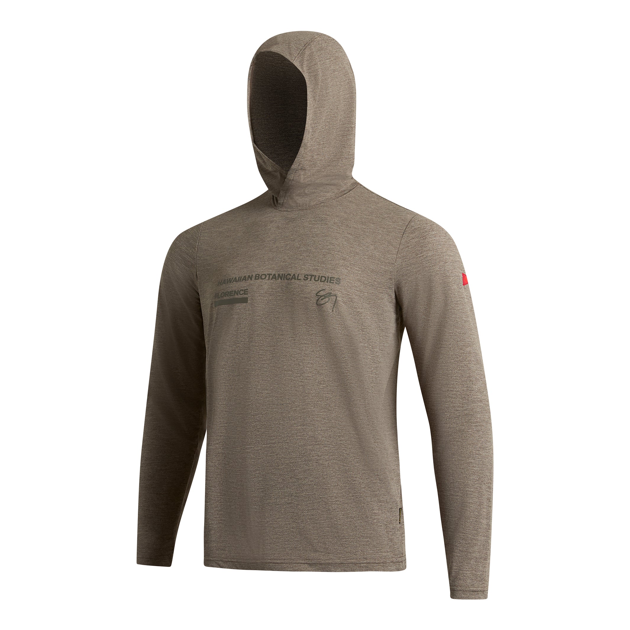 Florence x Sig Zane Kalo Airtex Long Sleeve Hooded Shirt- Heather Pumice