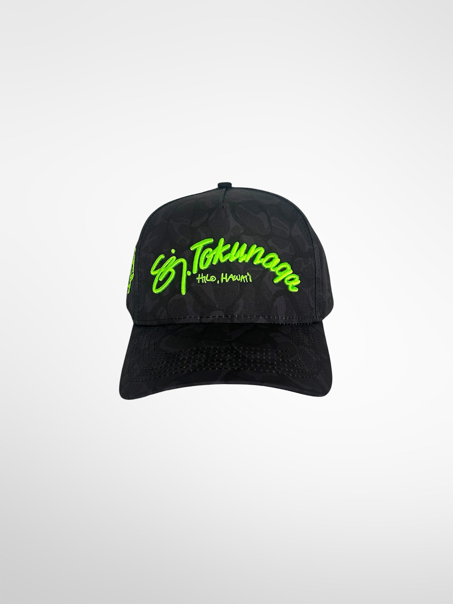Tokunaga Camo Snapback Hat- Black/Grey/Green