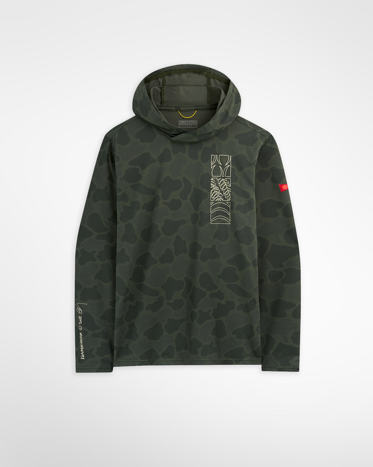 Sig Zane Koa Airtex Hooded Long Sleeve Shirt- Mountain Camo