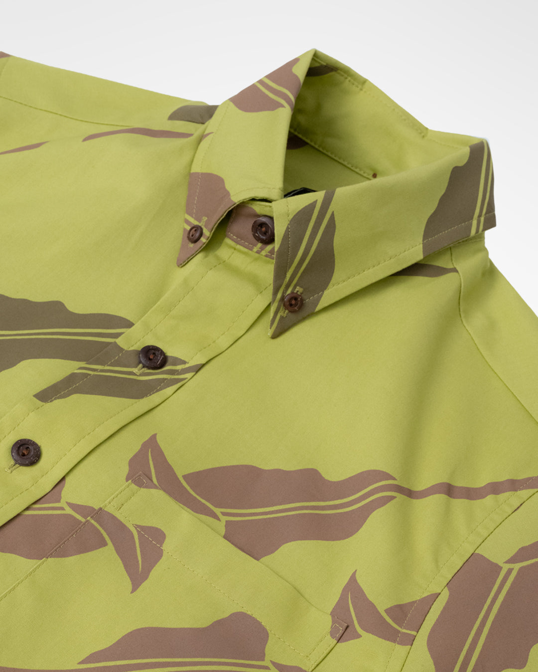 Hoʻolaukī Button Up Aloha shirt- Artichoke