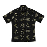 Hale Mauliola Button Up Aloha Shirt- Black