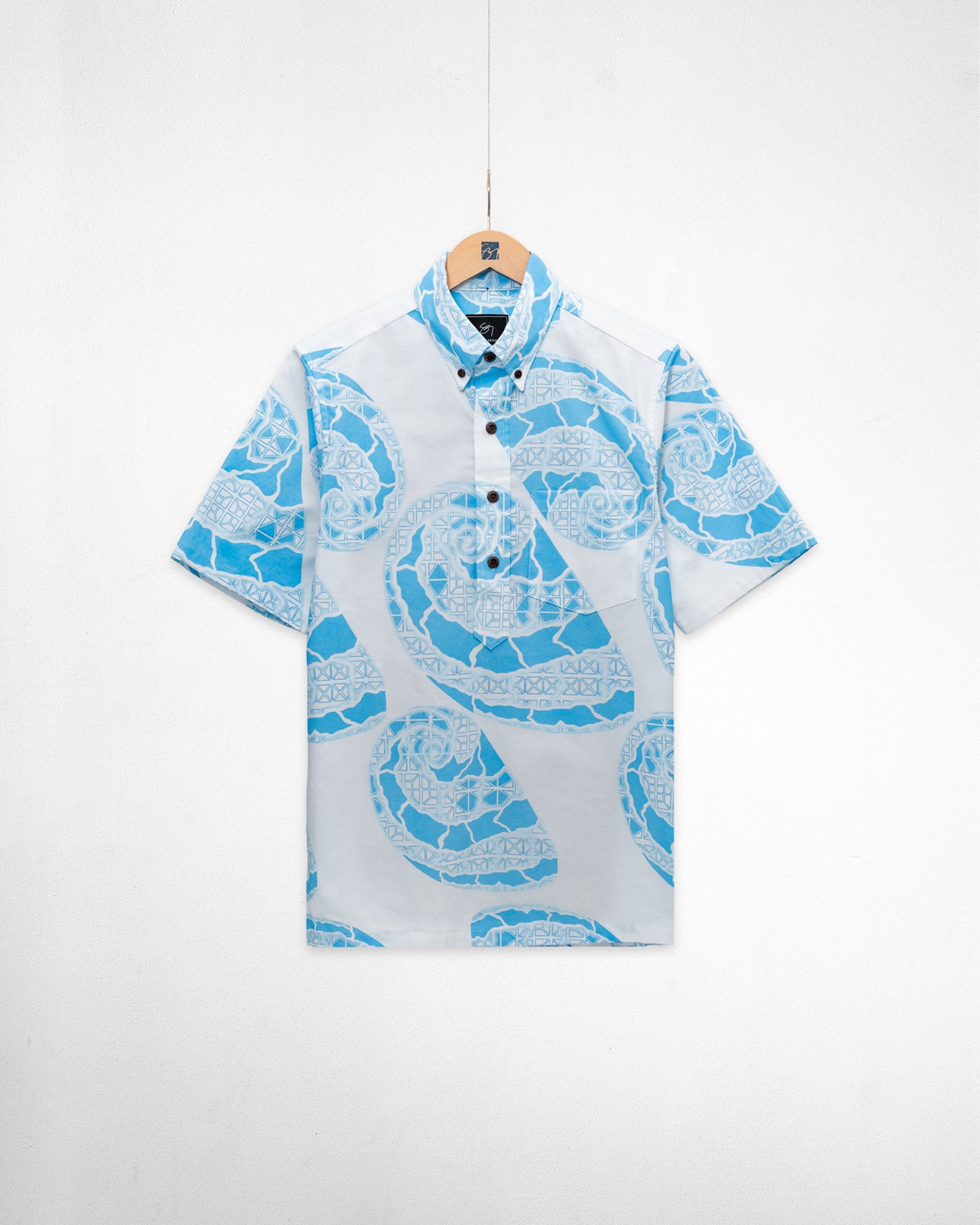 Kalaʻionāmoku Pullover Aloha Shirt- White