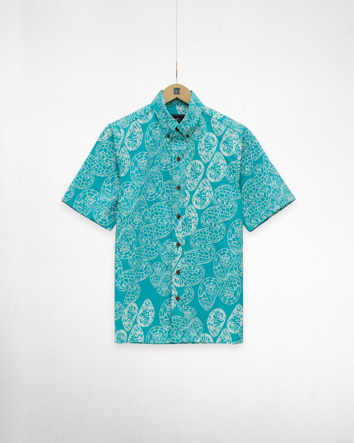 Kani Ka Lei  Button Up Aloha Shirt- Breakers/Sea Mist