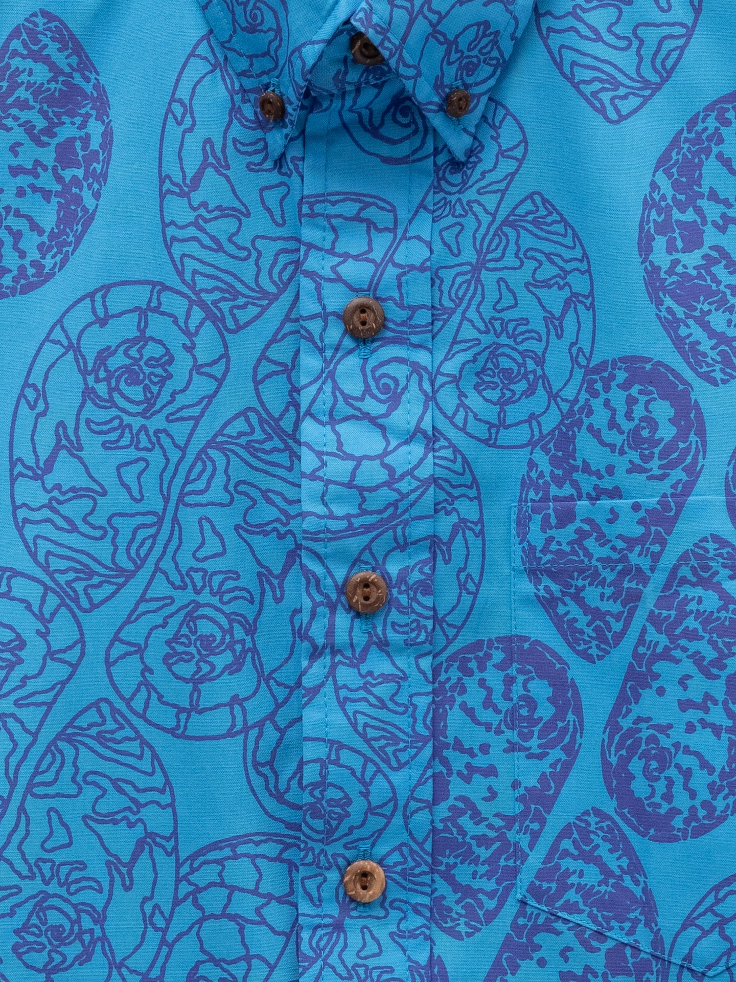 Kani Ka Lei Button Up Aloha Shirt- Water