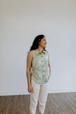 Ke Alo Kele Kuahiwi Mānanai Blouse- Eucalyptus