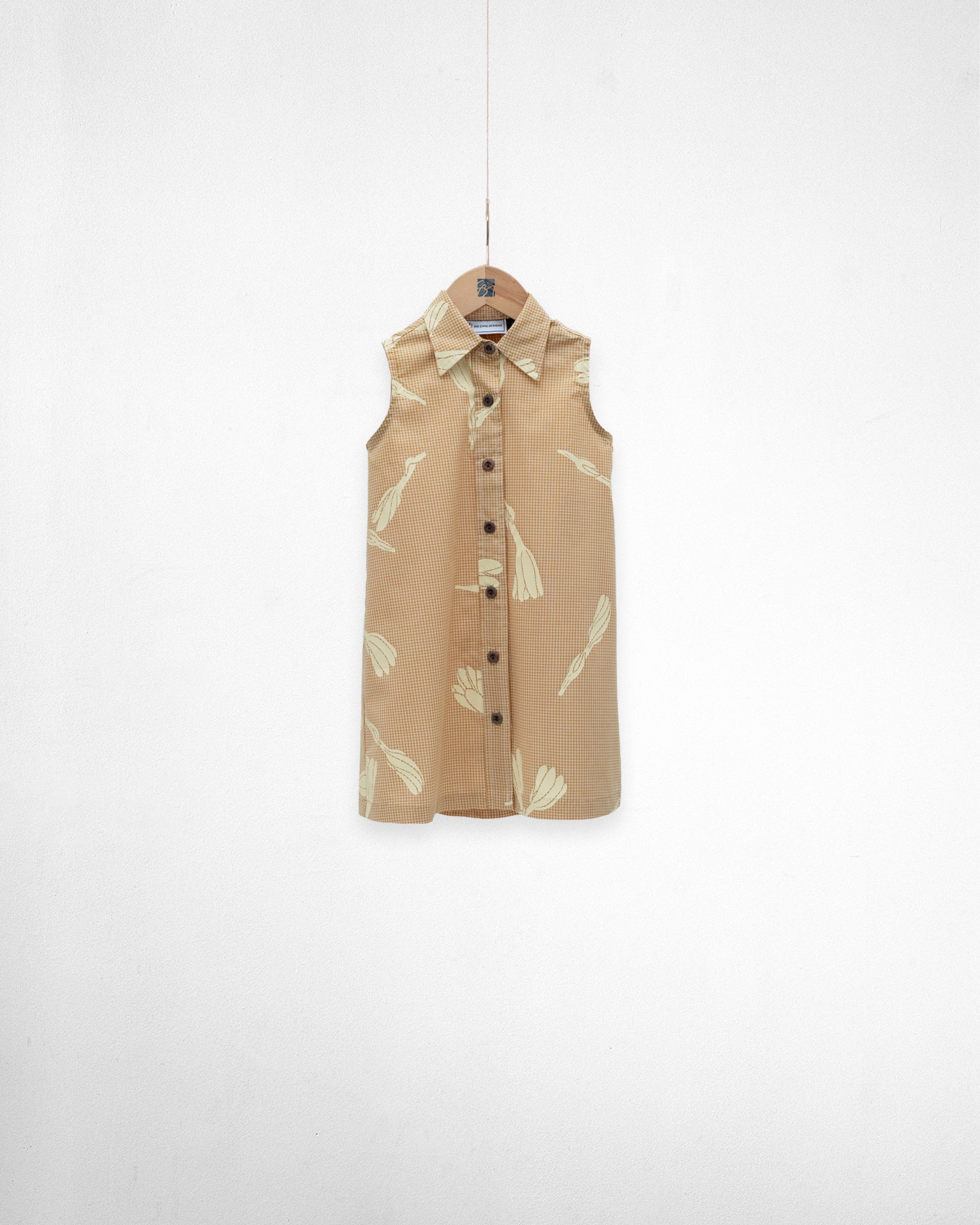 Te Tiare Keiki ʻŌpua Dress-  Mustard Gingham