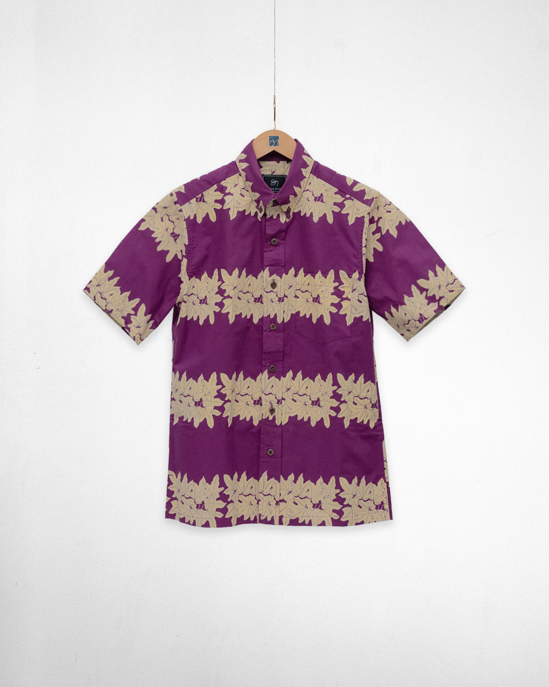 Kukuihou Button Up Aloha Shirt- Berry