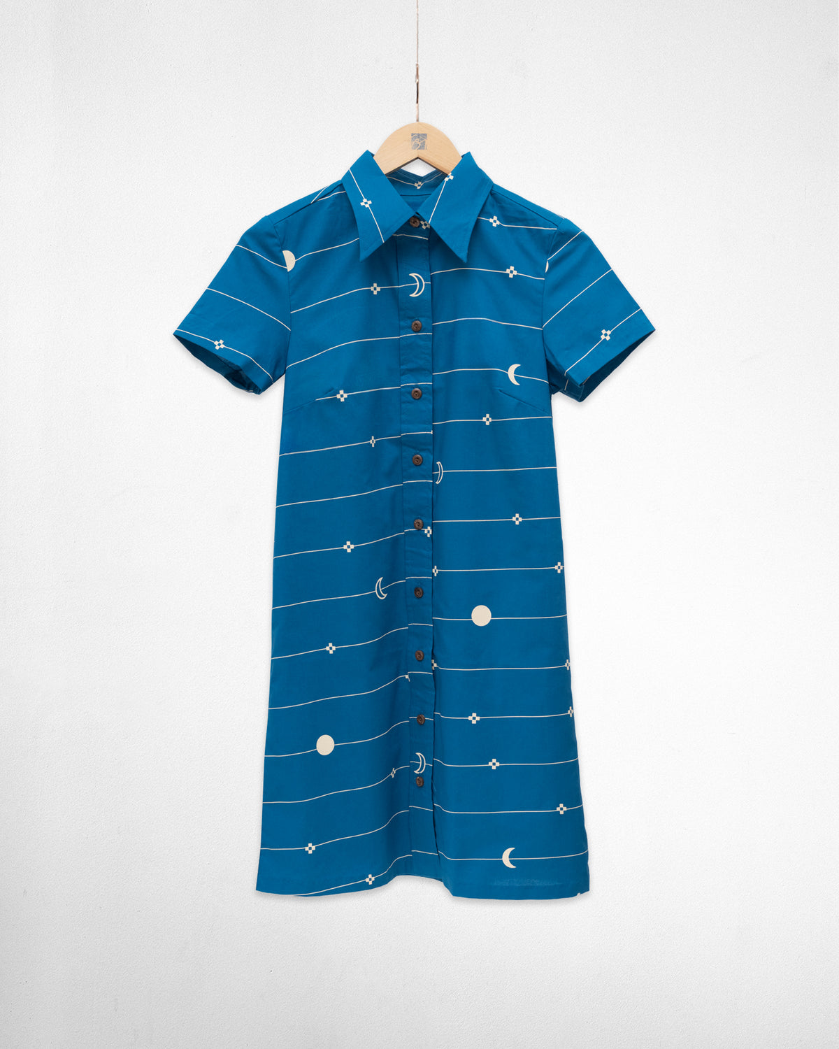Malama Pili Paniau Dress- Celestial/Cream
