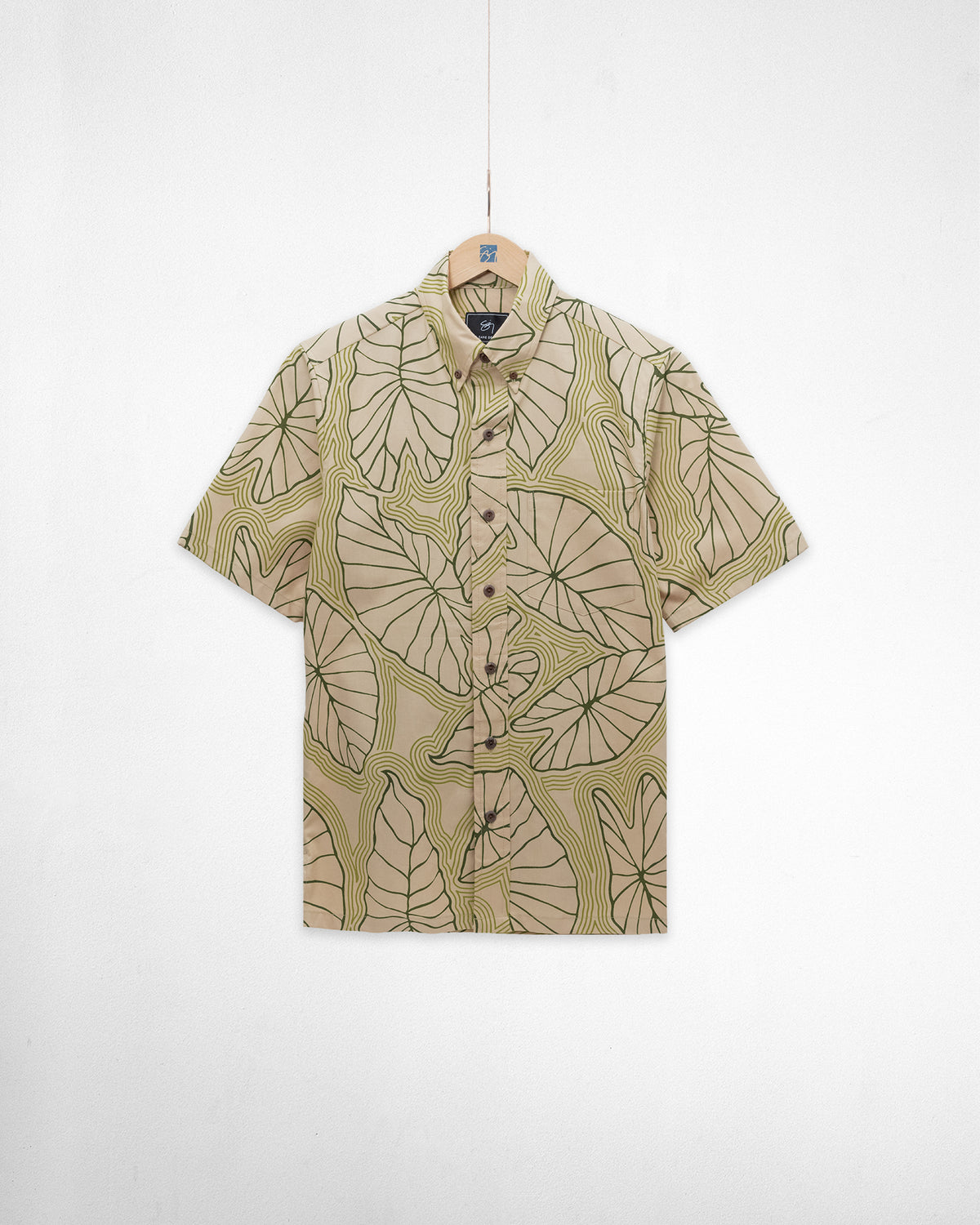 Manaulu Button Up Aloha Shirt- Raffia