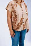 Pepeʻe Lā Kau Blouse- Camel