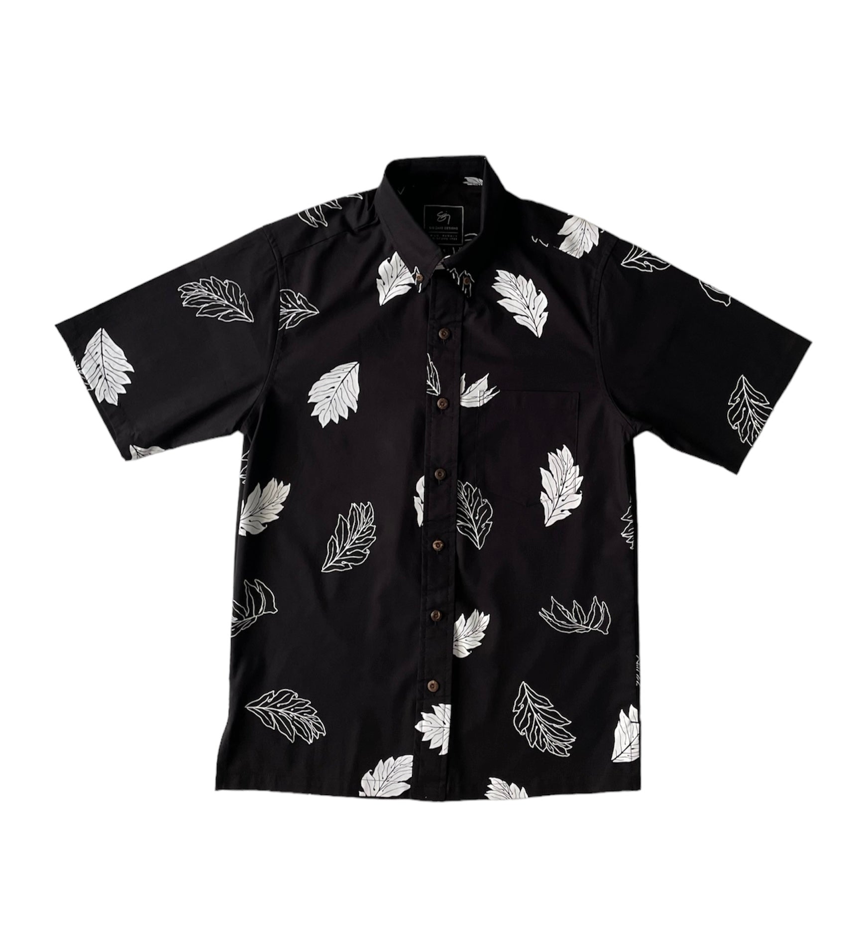 Ulukau Button Up Aloha Shirt- Black – Sig Zane Designs