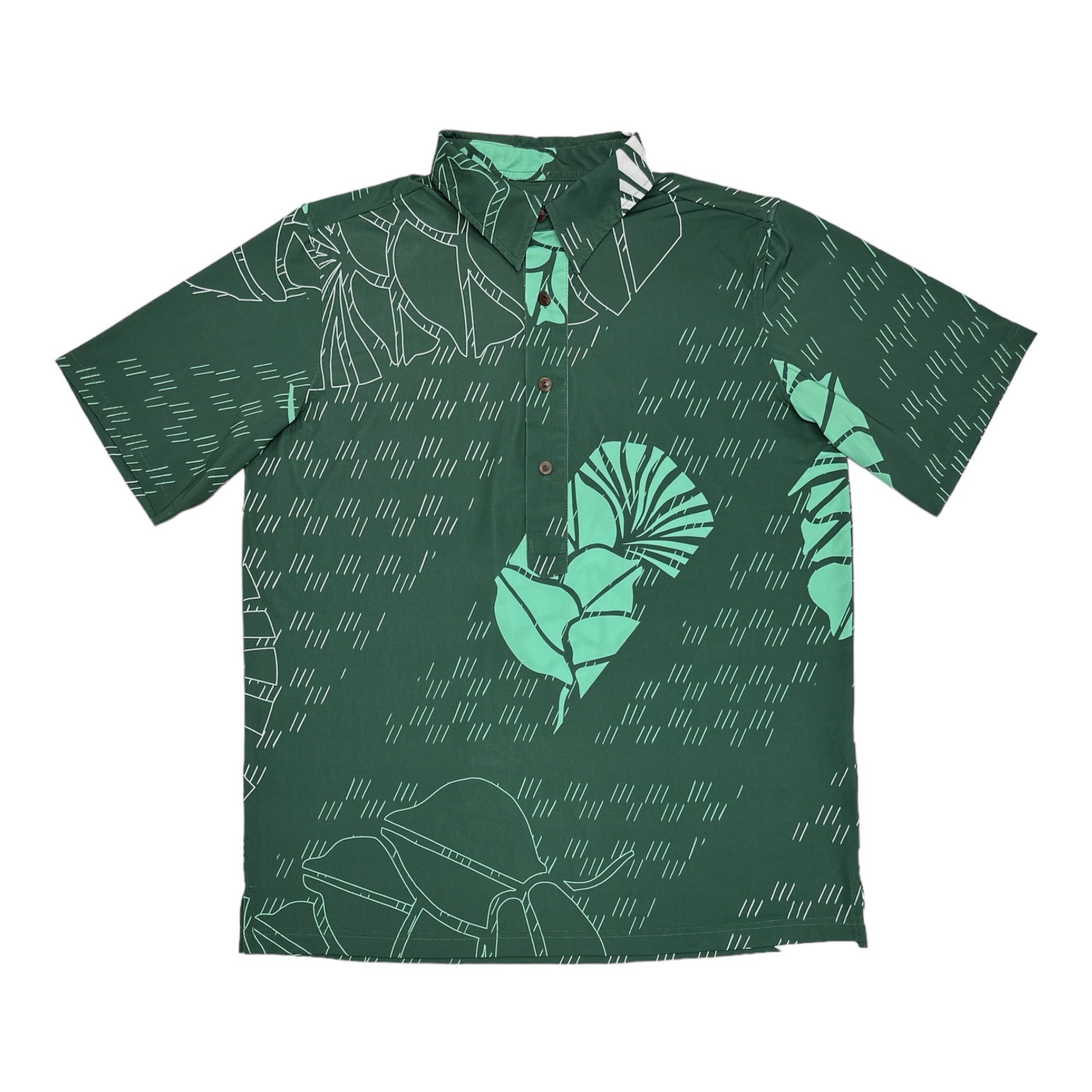 Ka Ua K kepa O Pi ihonua Yuen Pullover Aloha Shirt Juniper Sig