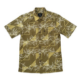 Waianuhea ʻAʻalahonua Button Up Aloha Shirt- Olive