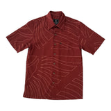 Ka Nani Pūnono ʻAʻalahonua Button Up Aloha Shirt- Garnet