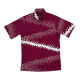 Lei Hoaka Pullover Aloha Shirt- Bordeaux