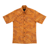 Mokoliʻi Button Up Aloha Shirt- Gold