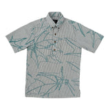 Ulu Kukui Pullover Aloha Shirt- Black Seersucker