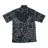 Hilo One Button Up Aloha Shirt- Pepper