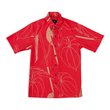 Hoihoi Hoikuahiwi Button Up Aloha Shirt- Pimento