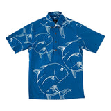 Hanapaʻa Pullover Aloha Shirt- Mediterranean