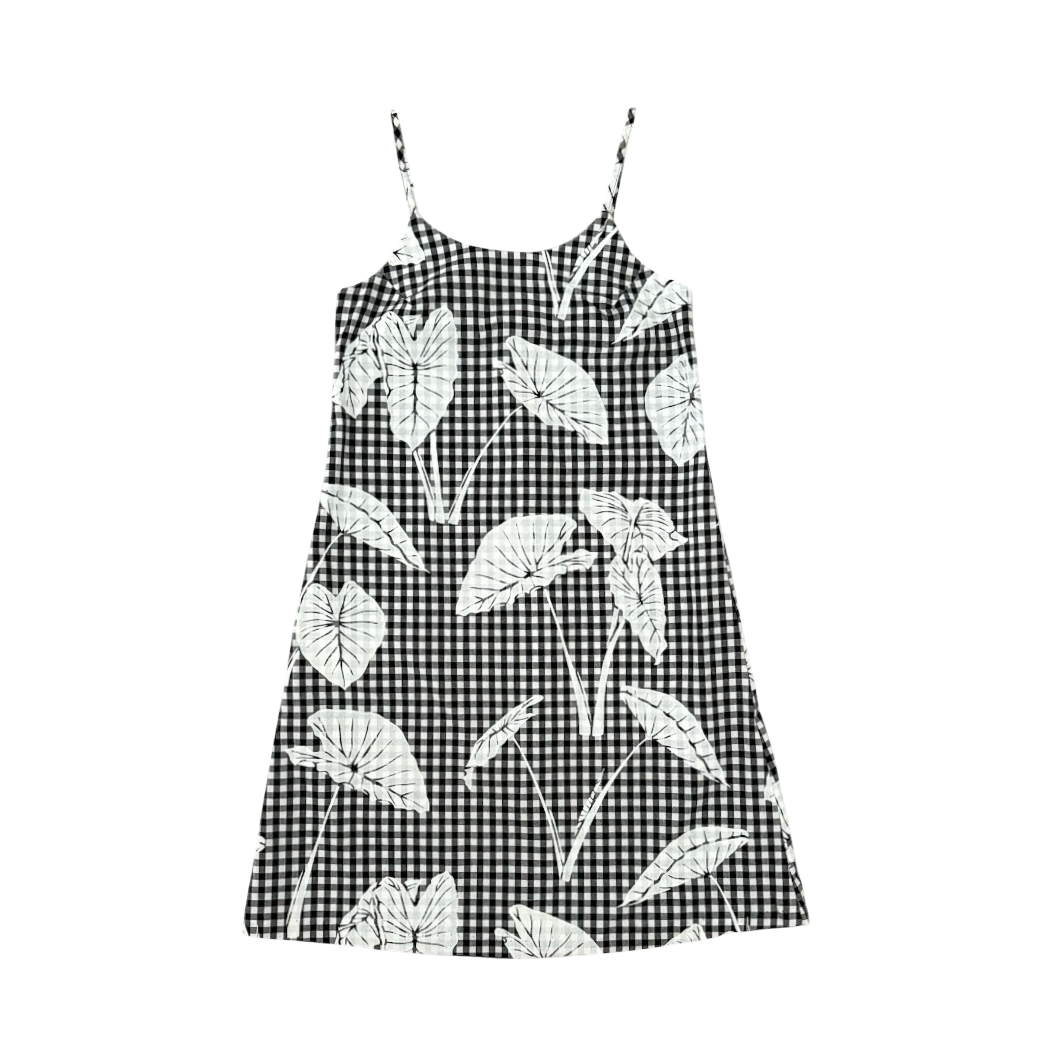 Pololū Pua Ka Hīnano Dress- Black Gingham