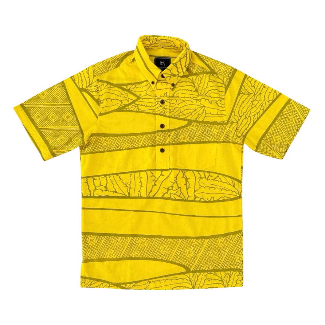 Ka Uluwehi O Ke Kai Pullover Aloha Shirt- Citrus
