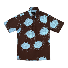 Niu Kāhelahela Pullover Aloha Shirt- Chocolate – Sig Zane Designs