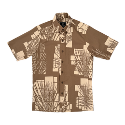 Kupaianaha Button Up Aloha Shirt- Bison – Sig Zane Designs