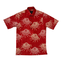 Kaimanaola Pullover Aloha Shirt- Paprika – Sig Zane Designs