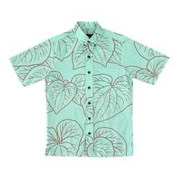 Lauakāne Button Up Aloha Shirt- Ice Frappe – Sig Zane Designs