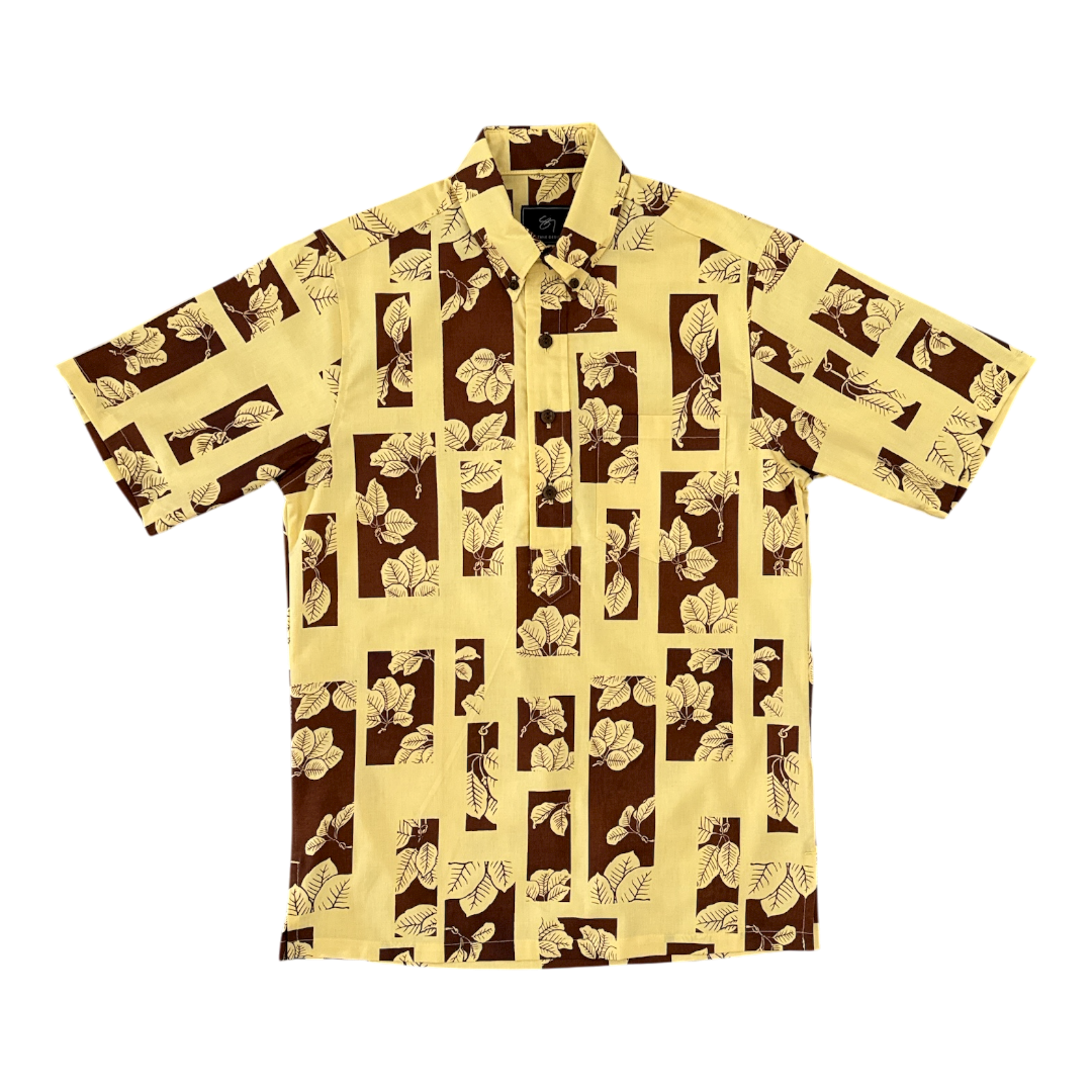ʻŌlapalapa Pullover Aloha Shirt- Banana