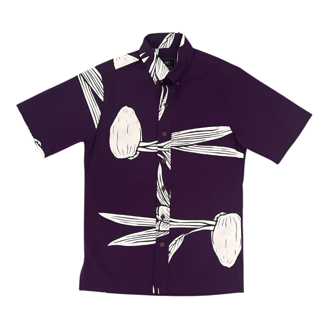 Niu Haku Button Up Aloha Shirt- Hibiscus