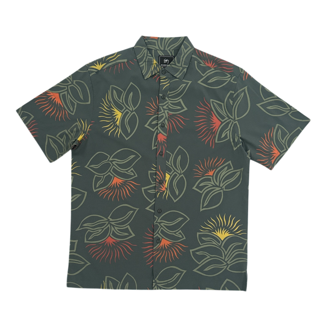 Keahihanakahi Holopali Aloha Shirt- Hunter