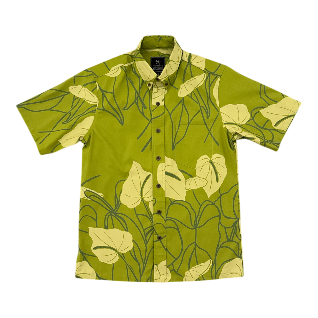 Ka Pua Ebesu Button Up Aloha Shirt- Bonsai