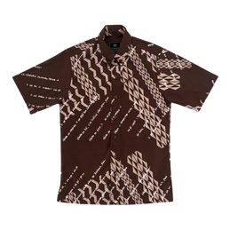 Kai Palaoa Button Up Aloha Shirt- Coffee – Sig Zane Designs