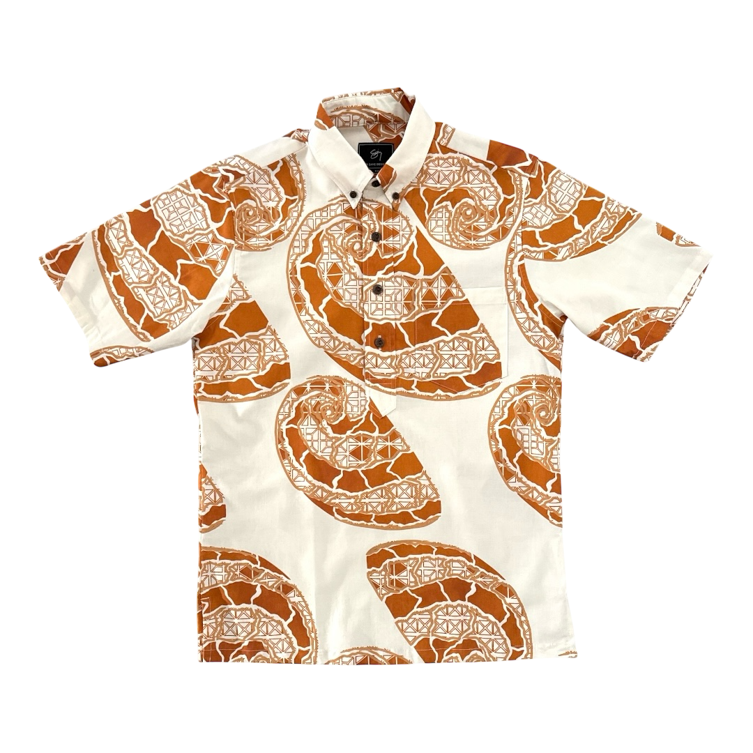 Kalaʻionāmoku Pullover Aloha Shirt- Natural