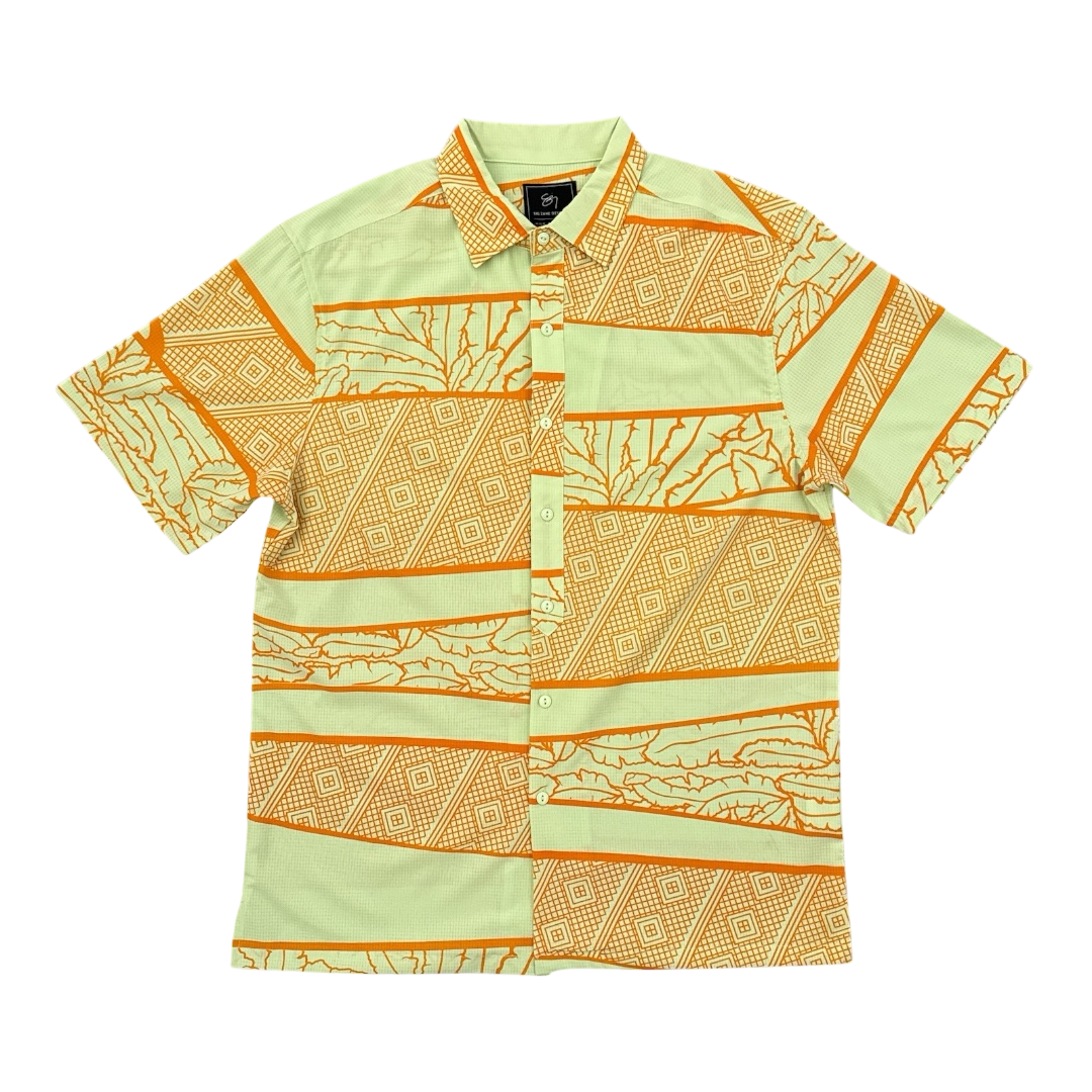 Ka Uluwehi O Ke Kai Holopali Aloha Shirt- Summer Pear